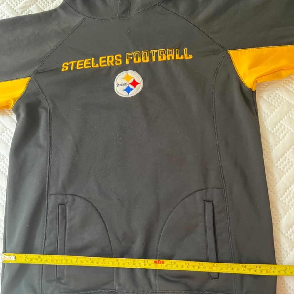 NFL Pittsburg Steelers Football Team Apparel Black Activewear Hoodie, Youth XL - Picture 10 of 10